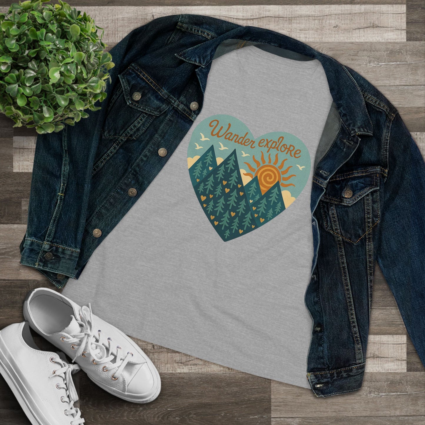 Adventure At Heart Tee | Women's PNW Wander - Explore Shirt | Nature Lover Gift | Hiking Apparel | Pacific NW Gear Co
