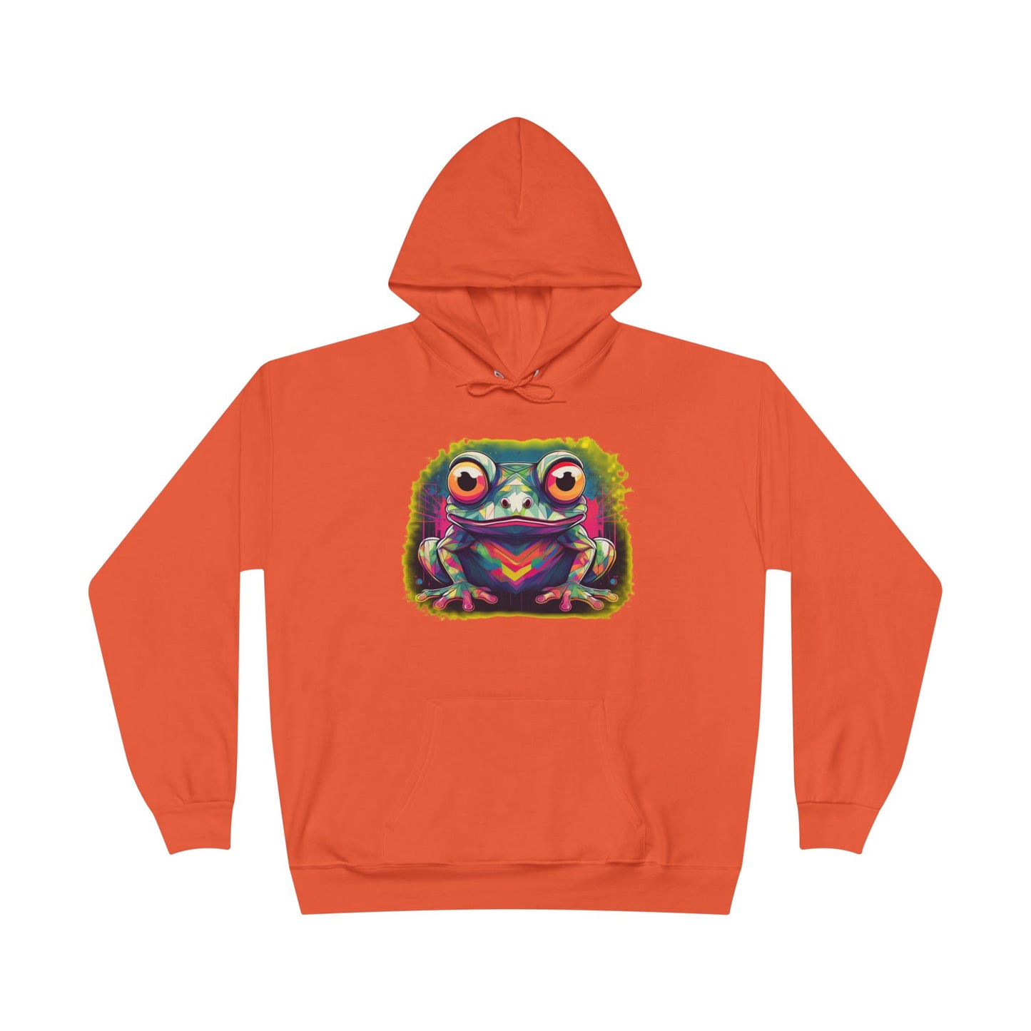 Geo Neon Tree Frog Hoodie | Cute Frog Gift | Nature Lover Sweatshirt | Eco Hoodie | Pacific NW Gear Co