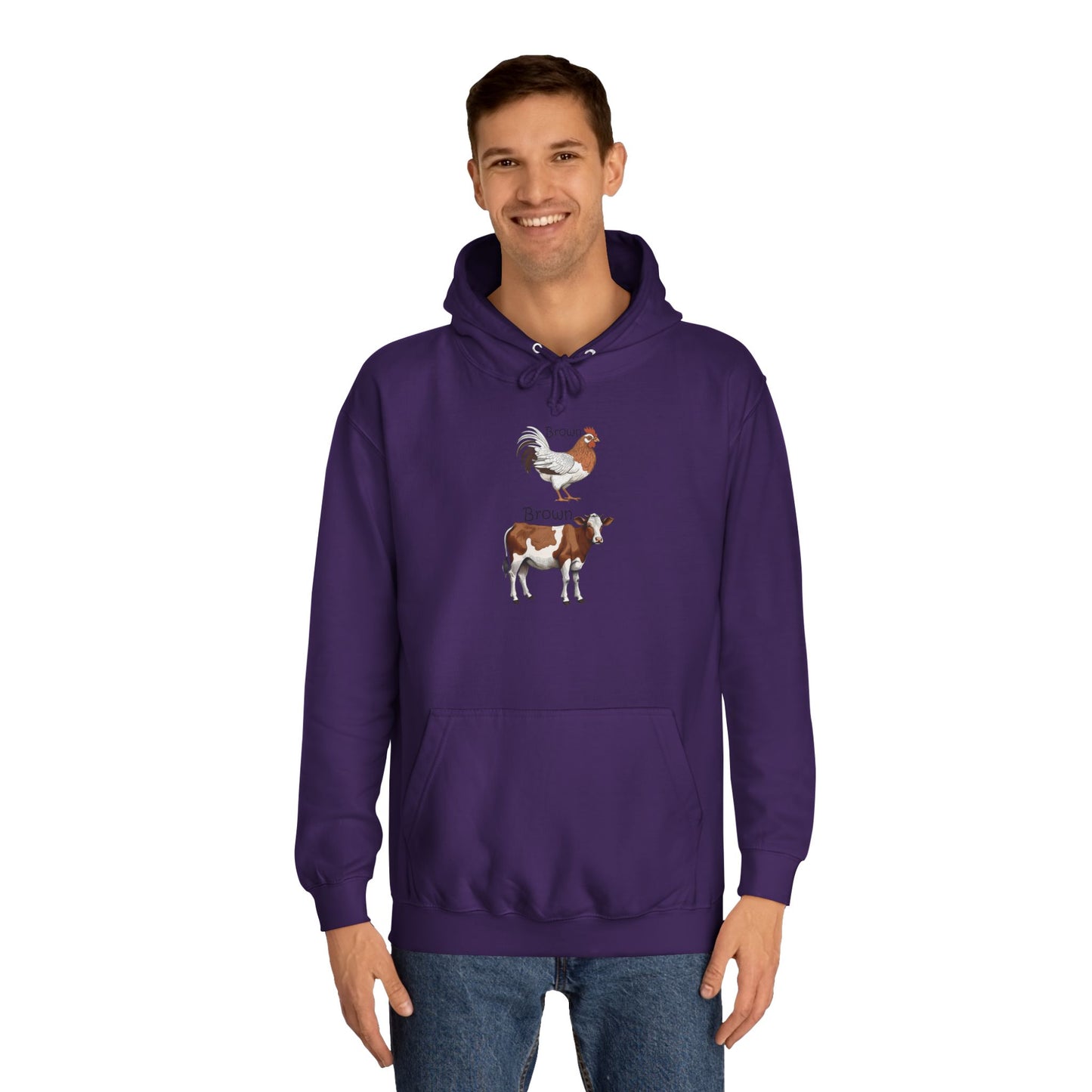 Brown Chicken, Brown Cow! Hoodie | Funny Humor Sweatshirt | Pun Gift | College Hoodie | Pacific NW Gear Co.