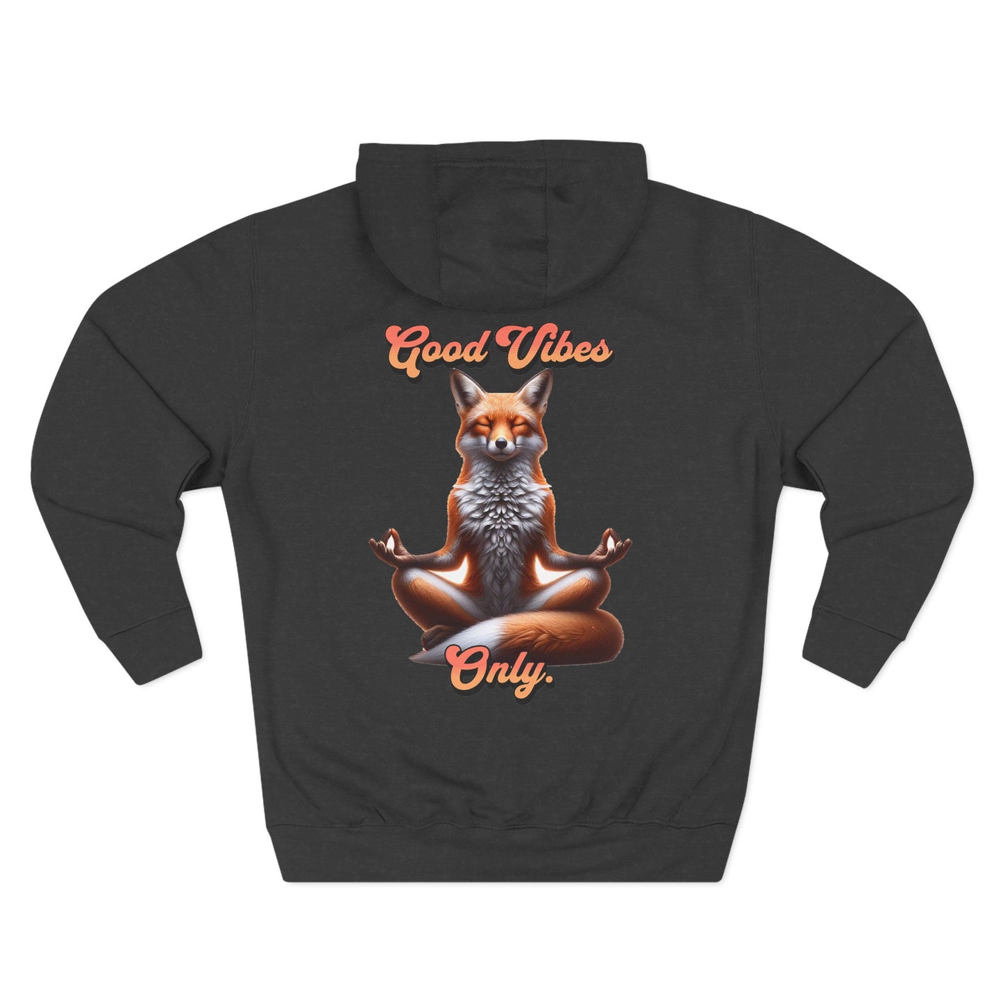 Good Vibes Fox Hoodie | Zen Fox Sweatshirt | Relaxed Fit Hoodie | Mindfulness Positivity Quote | Pacific NW Gear Co.