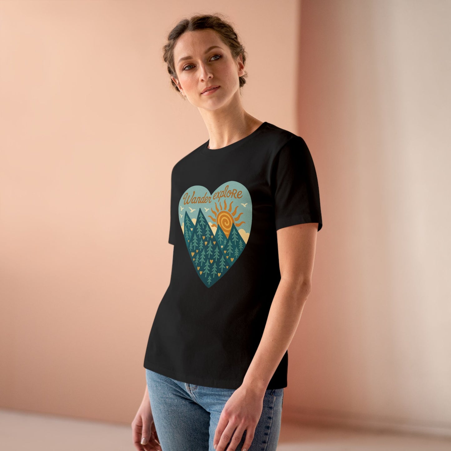 Adventure At Heart Tee | Women's PNW Wander - Explore Shirt | Nature Lover Gift | Hiking Apparel | Pacific NW Gear Co
