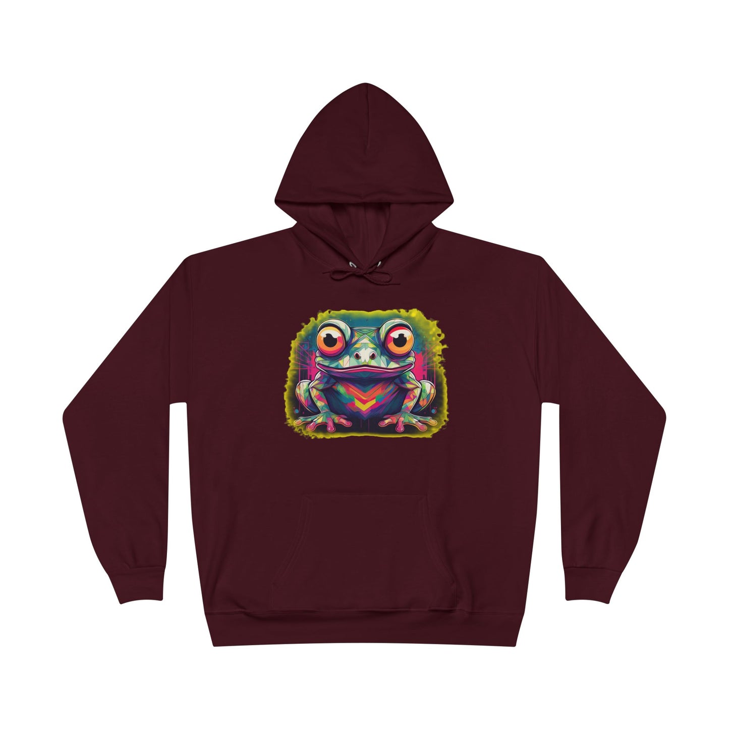 Geo Neon Tree Frog Hoodie | Cute Frog Gift | Nature Lover Sweatshirt | Eco Hoodie | Pacific NW Gear Co