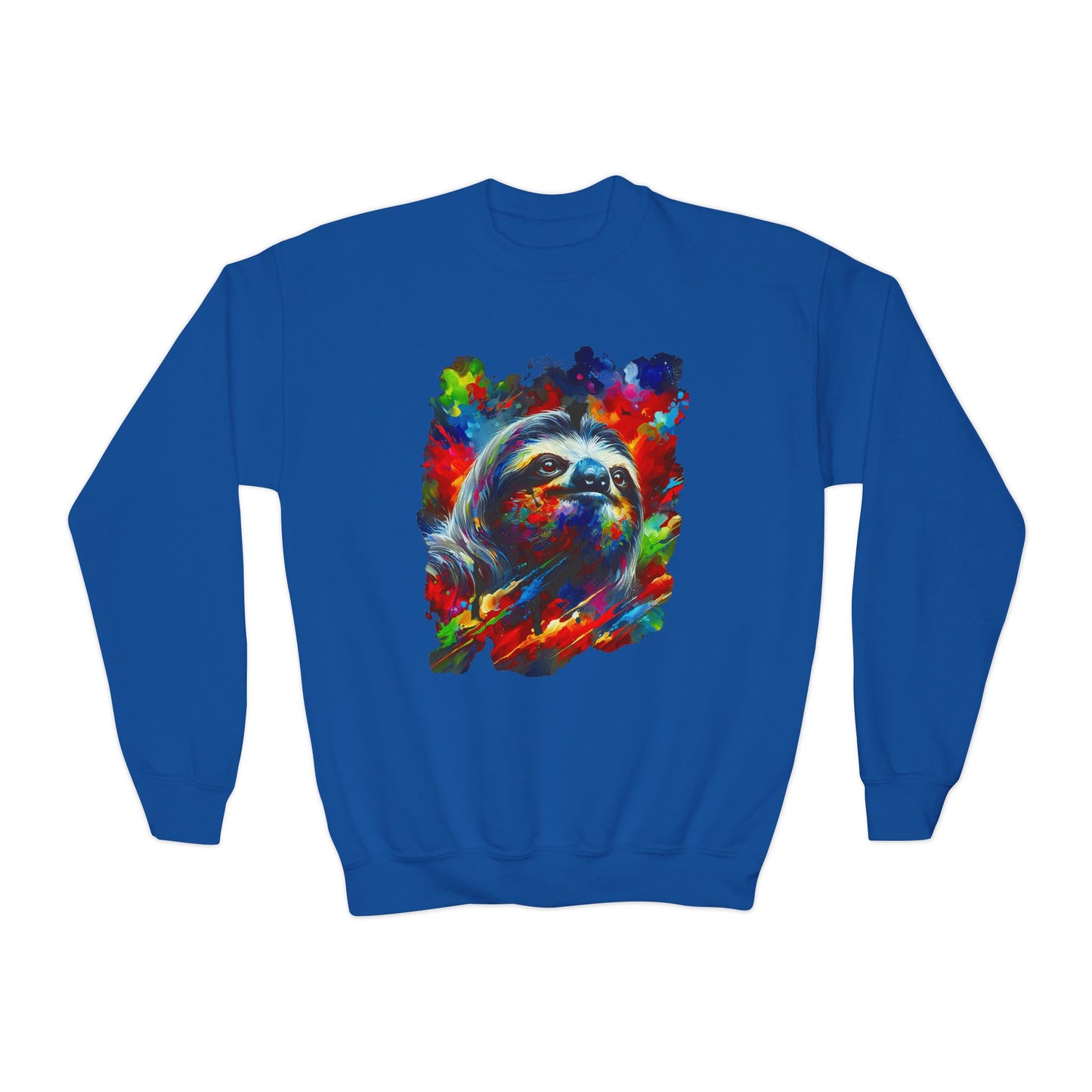 Happy Sloth Sweatshirt | Kids' Graphic Sweater | Colorful Youth Clothing | Sloth Gift | Pacific NW Gear Co