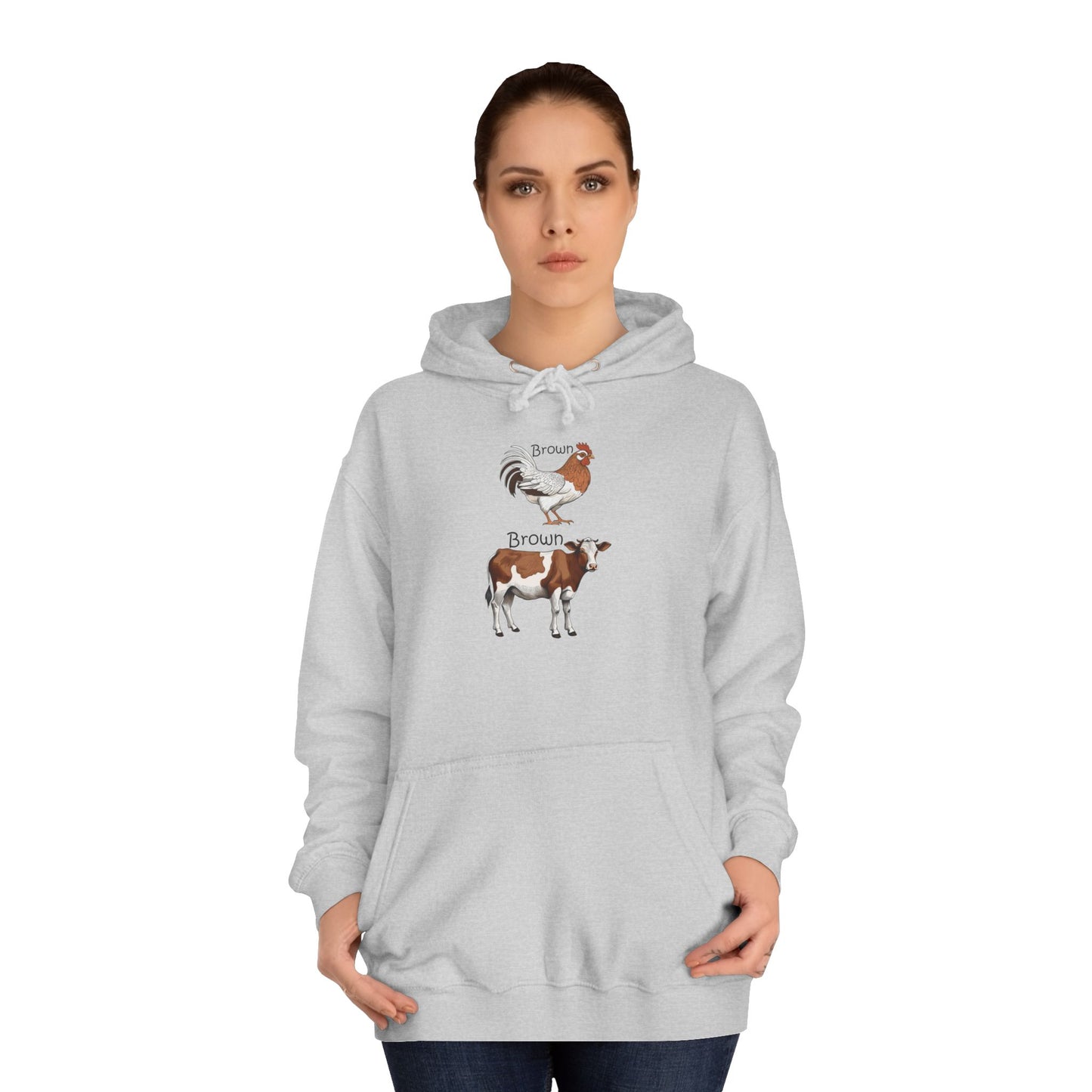 Brown Chicken, Brown Cow! Hoodie | Funny Humor Sweatshirt | Pun Gift | College Hoodie | Pacific NW Gear Co.