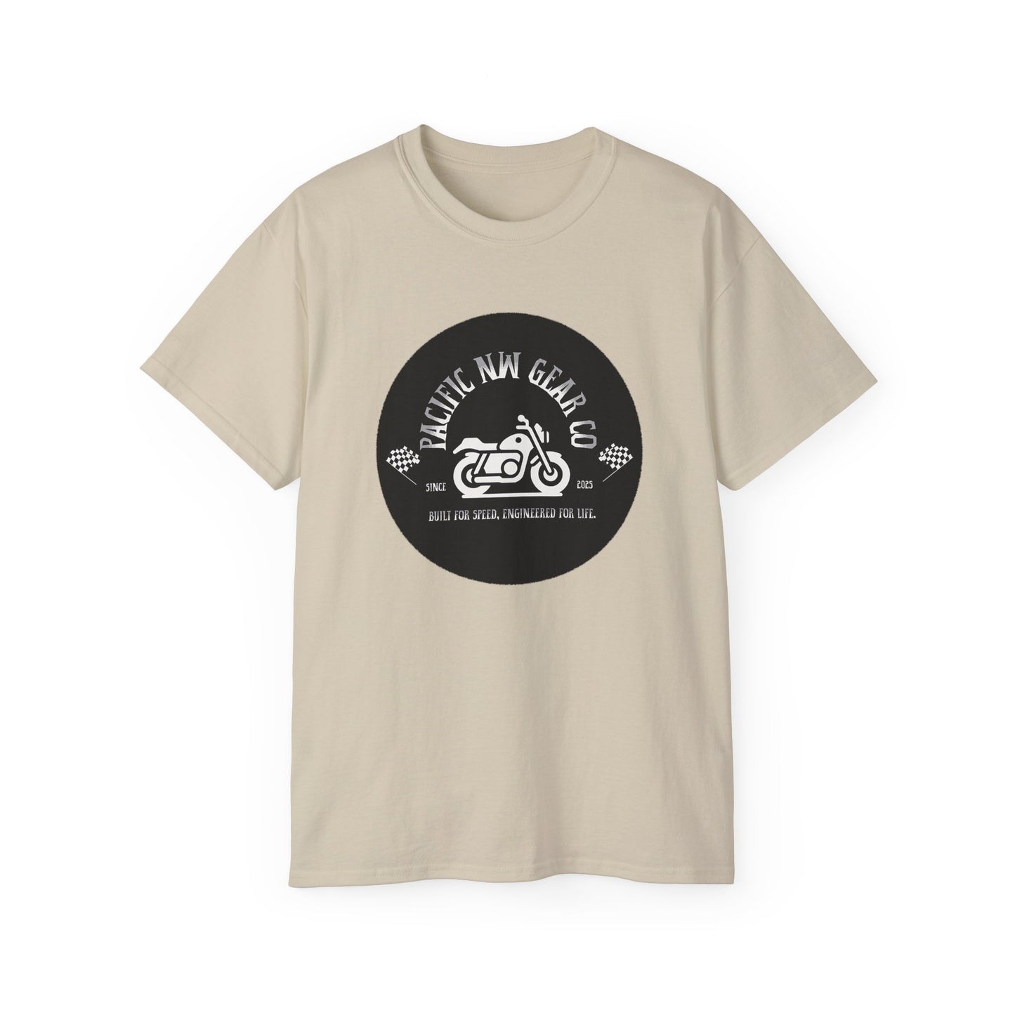 Pacific Racer Tee | Built For Speed Logo | Motorsports Gear Gift | Car Enthusiast Shirt | Pacific NW Gear Co
