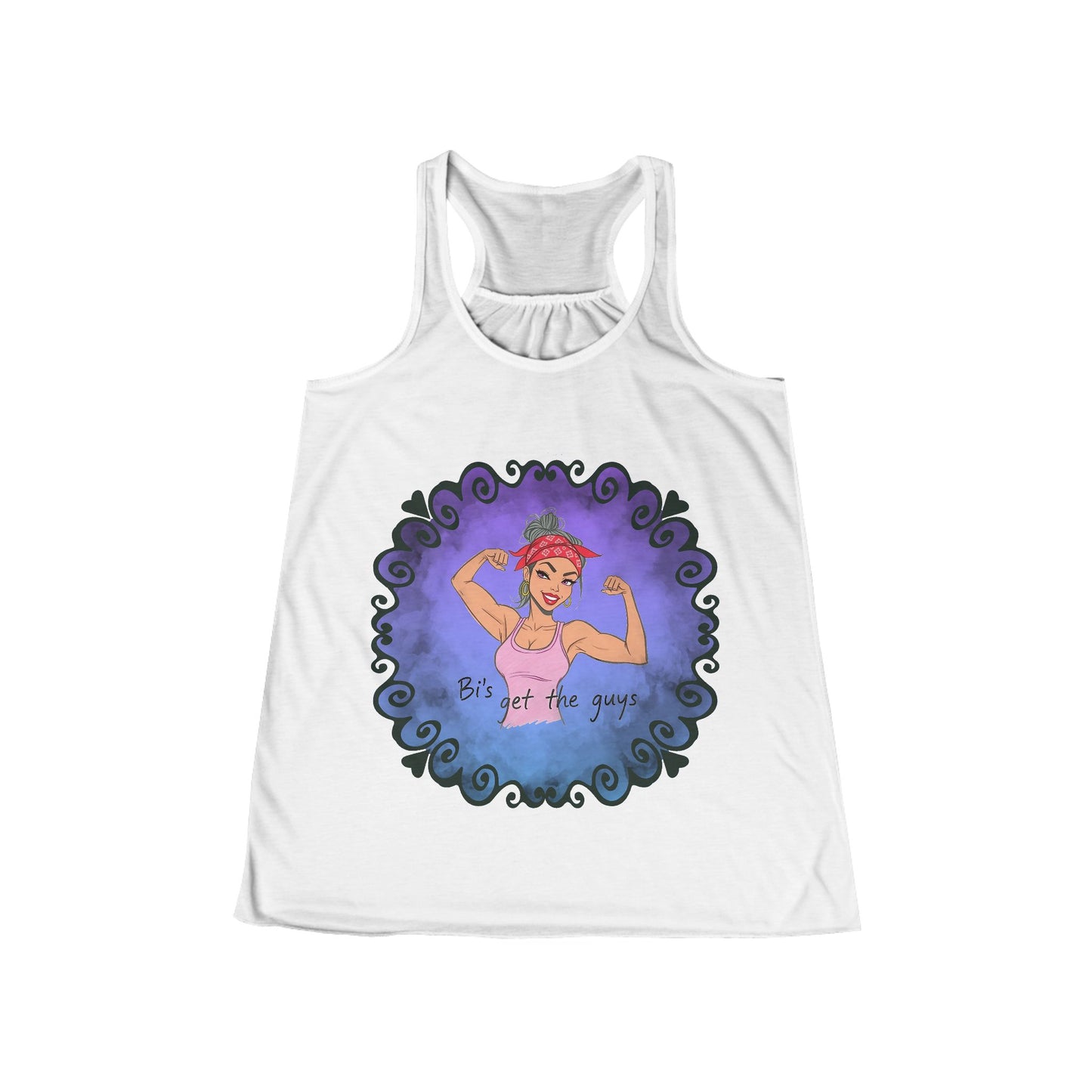 Bi's Get the Guys- Racerback Tank Version 1 | Women's Motivational Fitness Tank | Flowy Workout Top | Gym Gear | Pacific NW Gear Co.