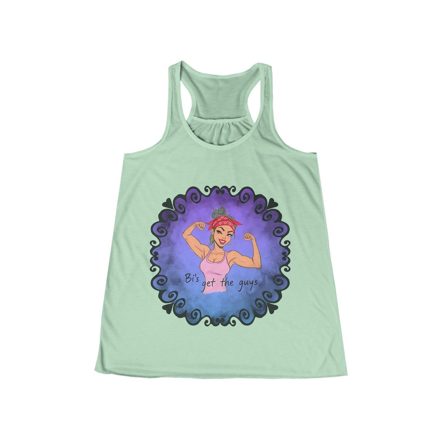 Bi's Get the Guys- Racerback Tank Version 1 | Women's Motivational Fitness Tank | Flowy Workout Top | Gym Gear | Pacific NW Gear Co.