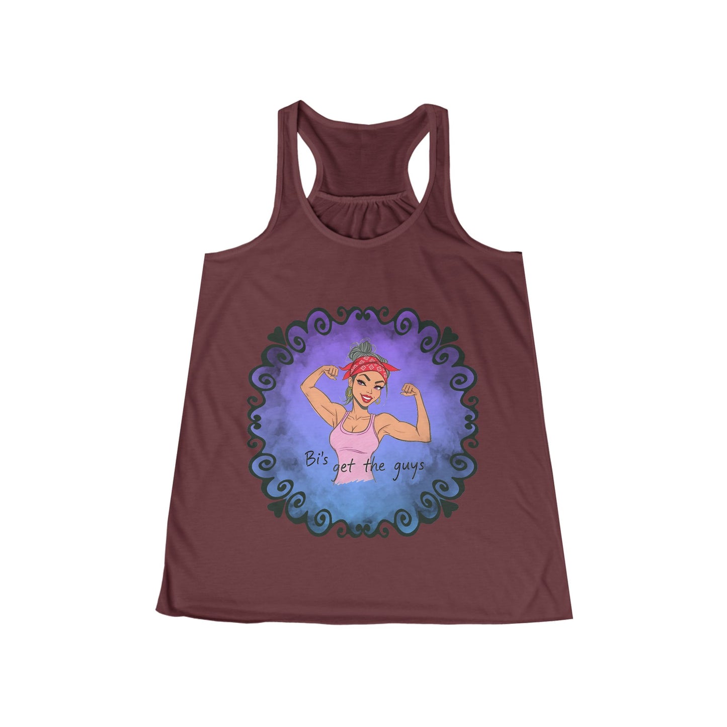 Bi's Get the Guys- Racerback Tank Version 1 | Women's Motivational Fitness Tank | Flowy Workout Top | Gym Gear | Pacific NW Gear Co.