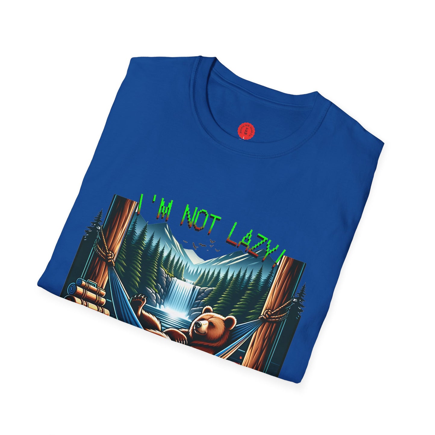 Lazy Bear Camp Tee | Funny Bear Shirt | I'm Not Lazy, I'm On Power Saving Mode! | Relaxed Fit Tee | Pacific NW Gear Co.