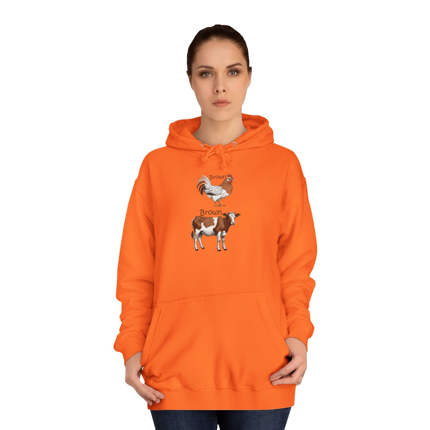 Brown Chicken, Brown Cow! Hoodie | Funny Humor Sweatshirt | Pun Gift | College Hoodie | Pacific NW Gear Co.