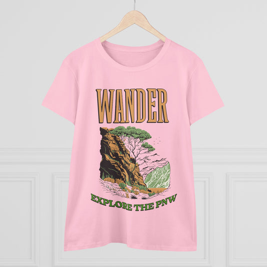WAnder explORe Women's Shirt | Nature Lover Tee | Hiking Top | Wanderlust Gift | Adventure Graphic Tee | PNW Style | Pacific NW Gear Co