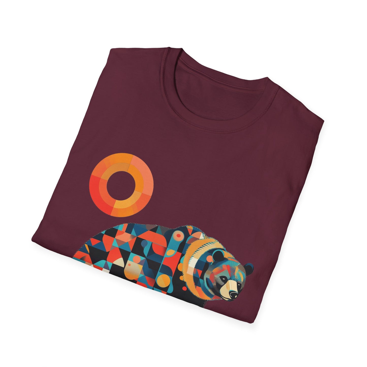 Geometric Grizzly Bear Tee | Abstract Animal Shirt | Nature Art Tee | Unique Bear Gift | PNW Gear Co.