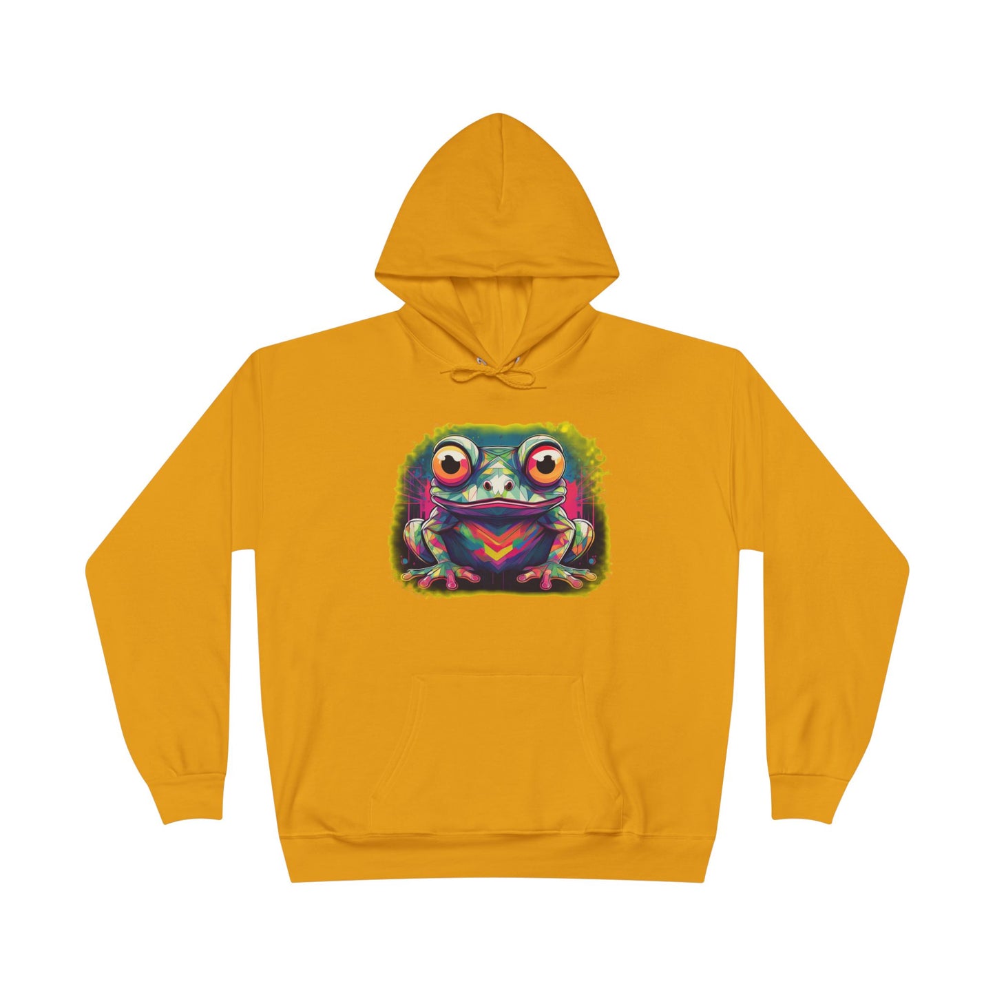 Geo Neon Tree Frog Hoodie | Cute Frog Gift | Nature Lover Sweatshirt | Eco Hoodie | Pacific NW Gear Co