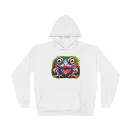 Geo Neon Tree Frog Hoodie | Cute Frog Gift | Nature Lover Sweatshirt | Eco Hoodie | Pacific NW Gear Co
