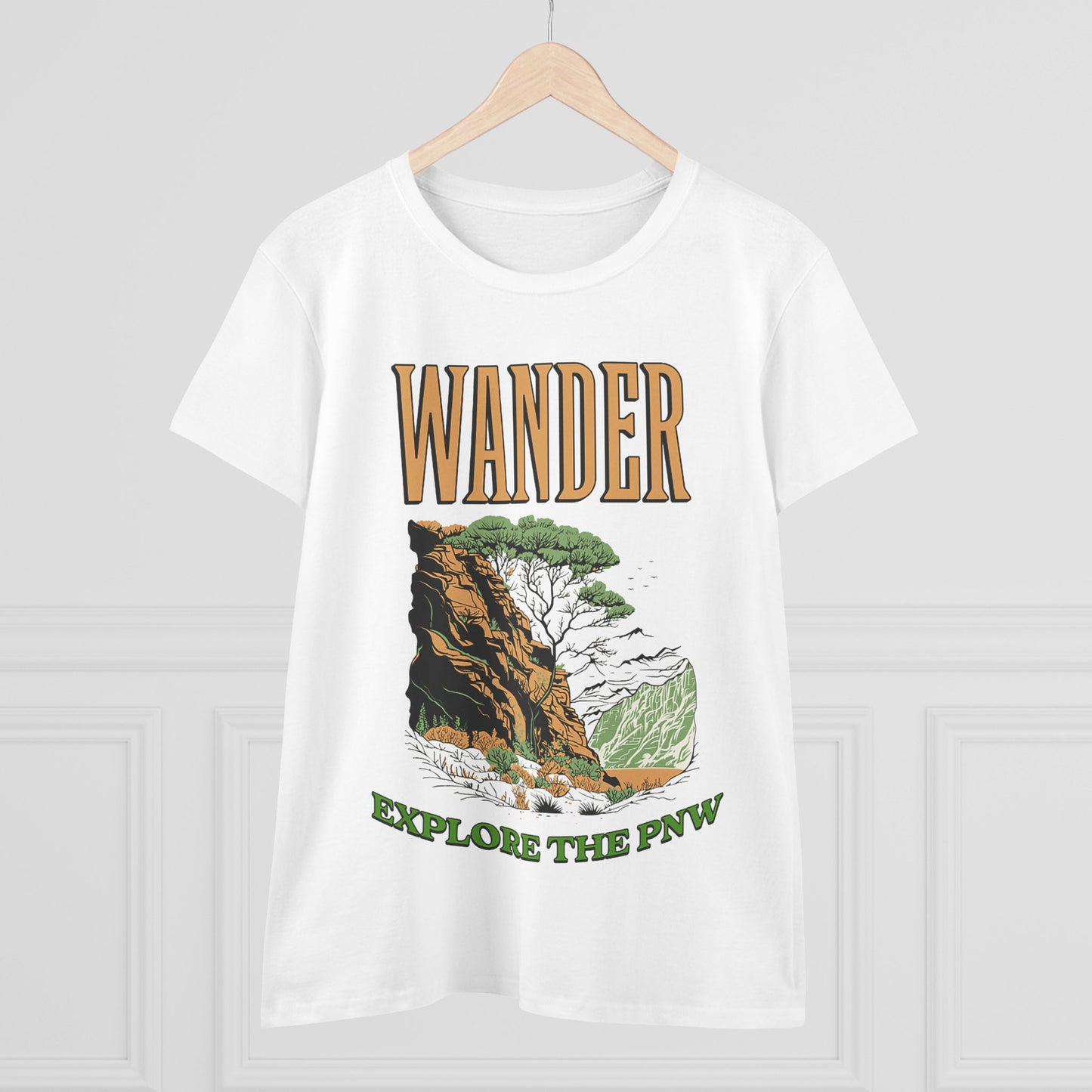 WAnder explORe Women's Shirt | Nature Lover Tee | Hiking Top | Wanderlust Gift | Adventure Graphic Tee | PNW Style | Pacific NW Gear Co