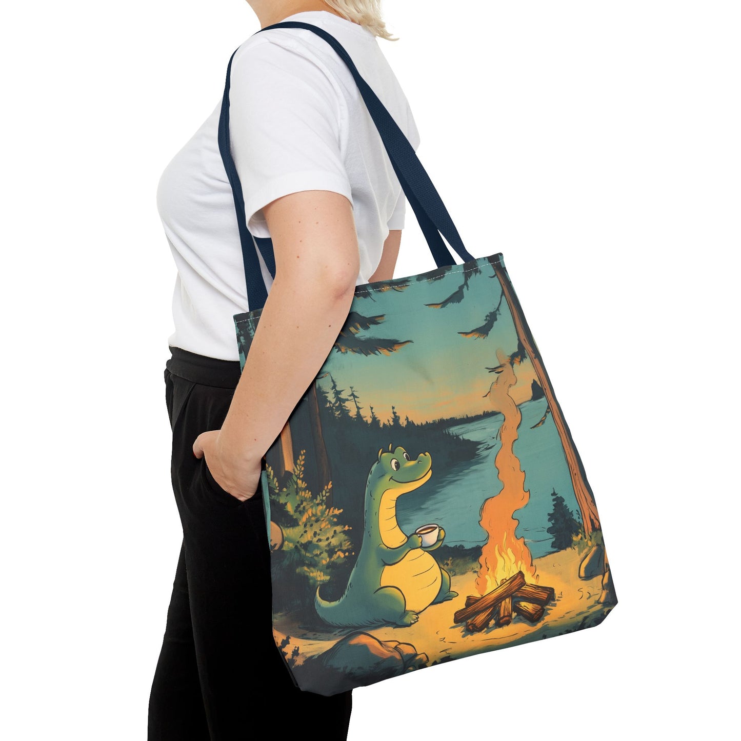 The Camp Loch Ness Tote | Nessie Graphic Bag | Camping with Nessie | By PNW Gear Co
