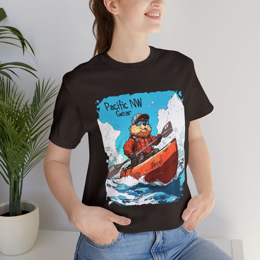 Pacy The Kayaker! | Pacific NW Otter T-Shirt | Outdoor Adventure Tee | Nature Tee | Pacific NW Gear Co