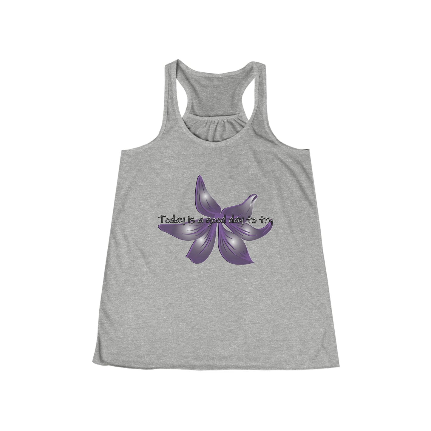 Floral Racerback Tank | "Today is a Good Day to Try" | Women's Summer Top | By Pacific NW Gear Co.