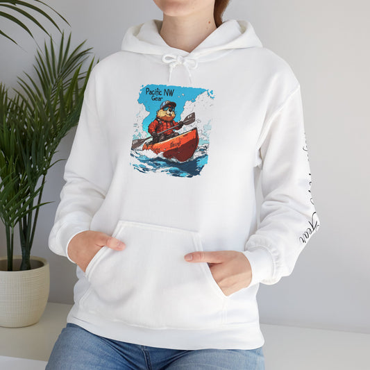 Pacy The Kayaker! | Pacific NW Otter Sweater | Outdoor Adventure Hoodie | Nature Design | Pacific NW Gear Co