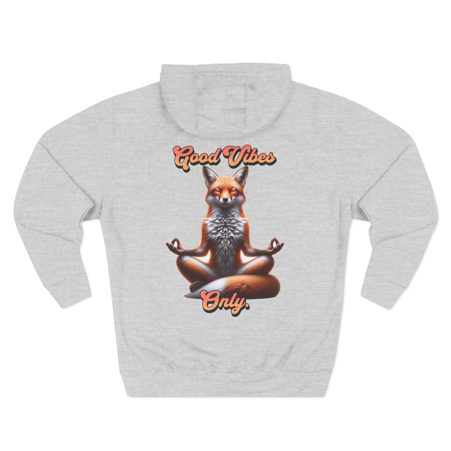 Good Vibes Fox Hoodie | Zen Fox Sweatshirt | Relaxed Fit Hoodie | Mindfulness Positivity Quote | Pacific NW Gear Co.