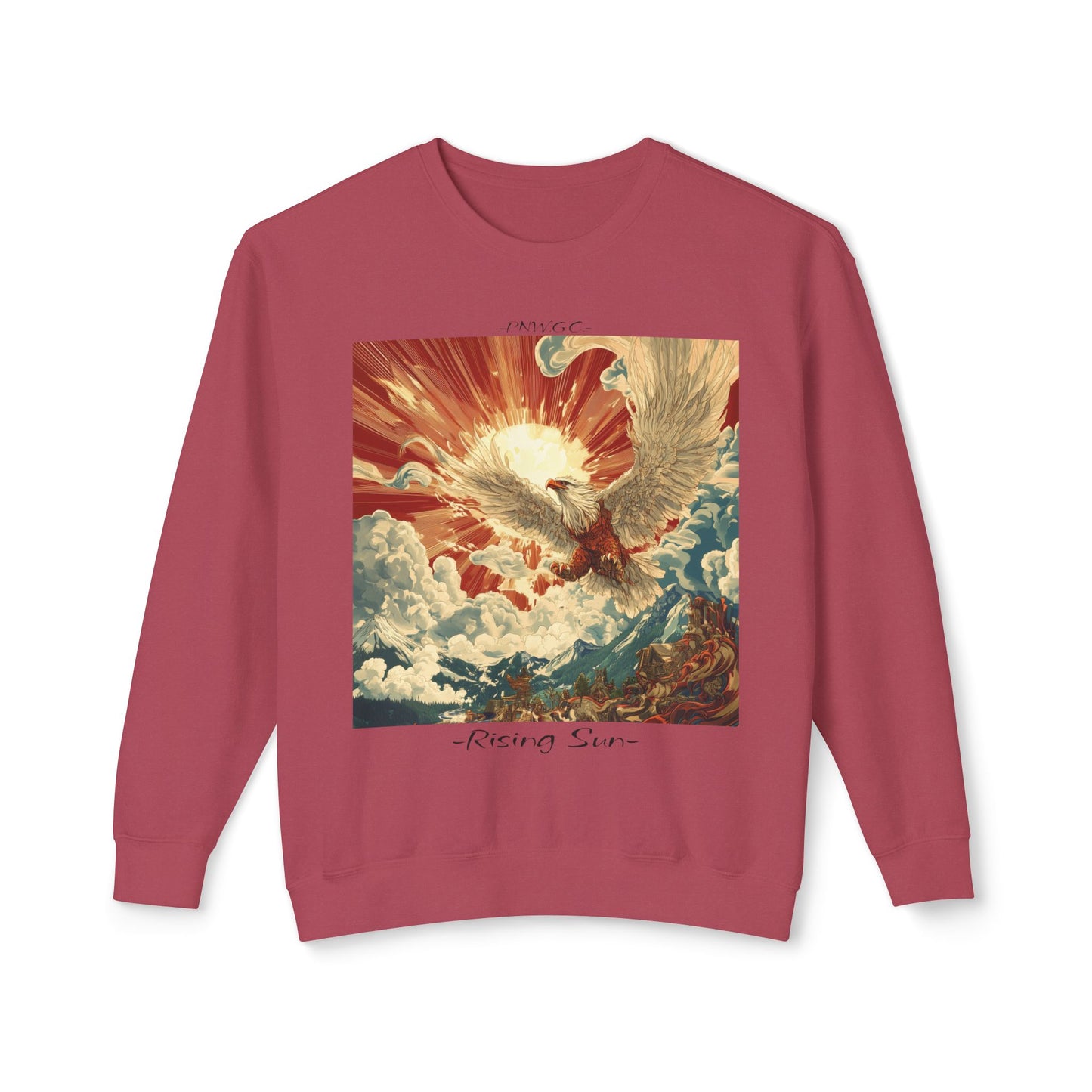 Rising Sun Crewneck Sweatshirt | Unisex Lightweight Sweater | PNW Gear Co.