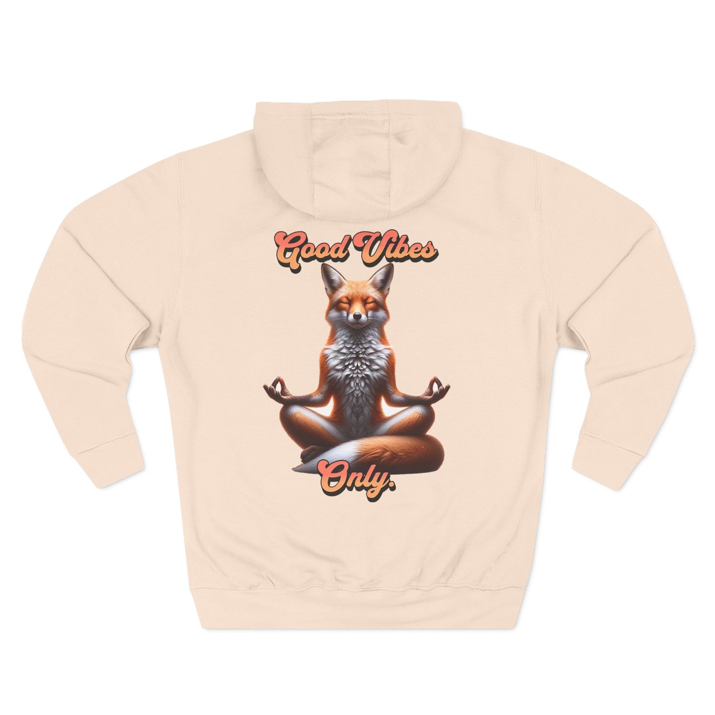 Good Vibes Fox Hoodie | Zen Fox Sweatshirt | Relaxed Fit Hoodie | Mindfulness Positivity Quote | Pacific NW Gear Co.