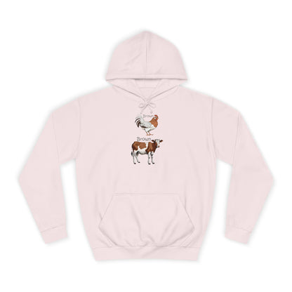 Brown Chicken, Brown Cow! Hoodie | Funny Humor Sweatshirt | Pun Gift | College Hoodie | Pacific NW Gear Co.