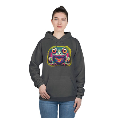 Geo Neon Tree Frog Hoodie | Cute Frog Gift | Nature Lover Sweatshirt | Eco Hoodie | Pacific NW Gear Co
