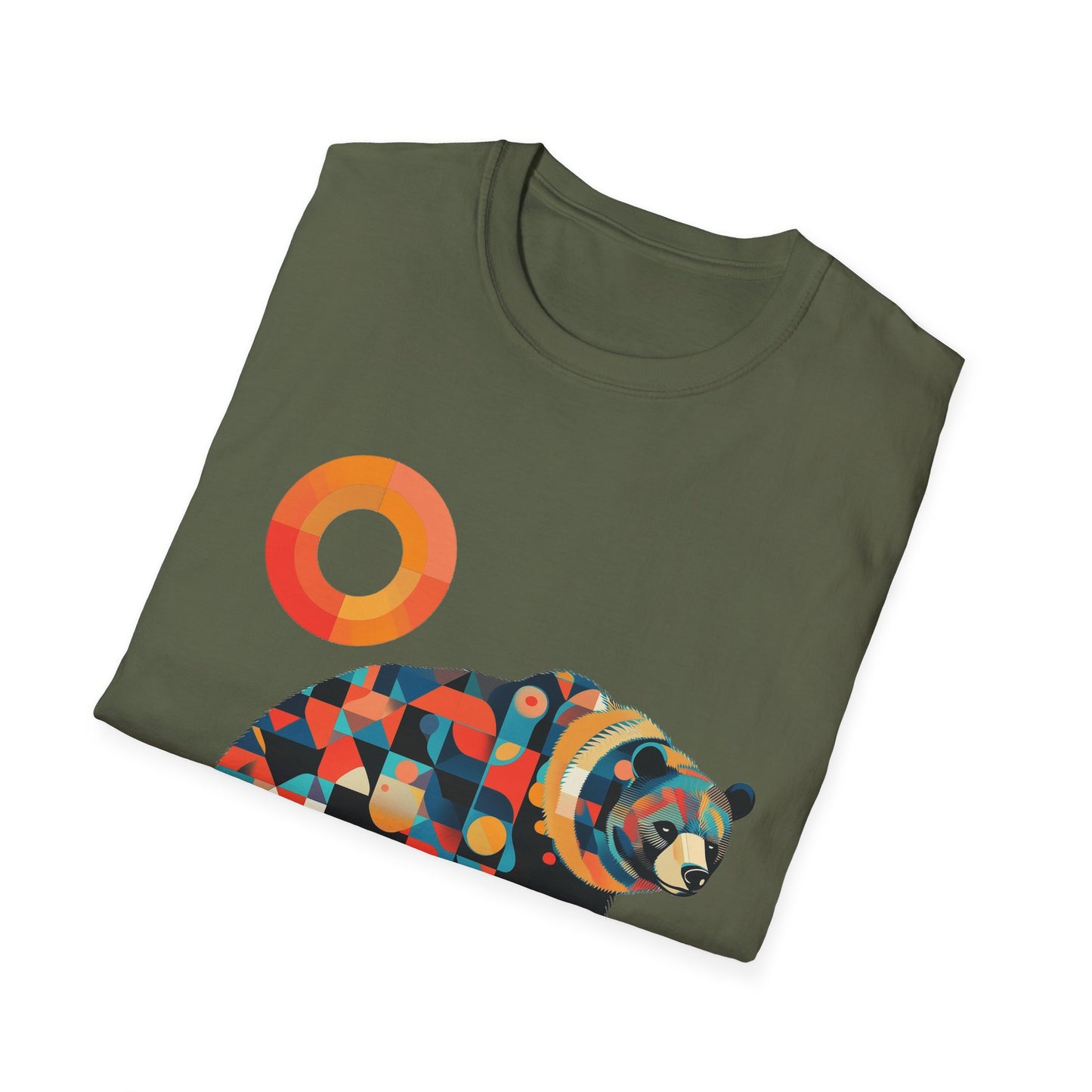 Geometric Grizzly Bear Tee | Abstract Animal Shirt | Nature Art Tee | Unique Bear Gift | PNW Gear Co.