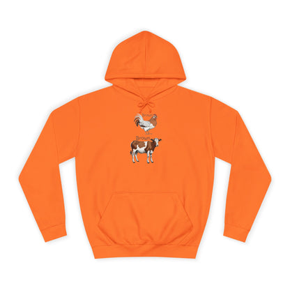 Brown Chicken, Brown Cow! Hoodie | Funny Humor Sweatshirt | Pun Gift | College Hoodie | Pacific NW Gear Co.