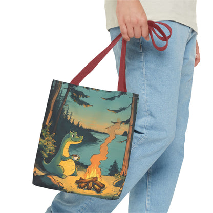The Camp Loch Ness Tote | Nessie Graphic Bag | Camping with Nessie | By PNW Gear Co