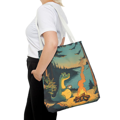 The Camp Loch Ness Tote | Nessie Graphic Bag | Camping with Nessie | By PNW Gear Co