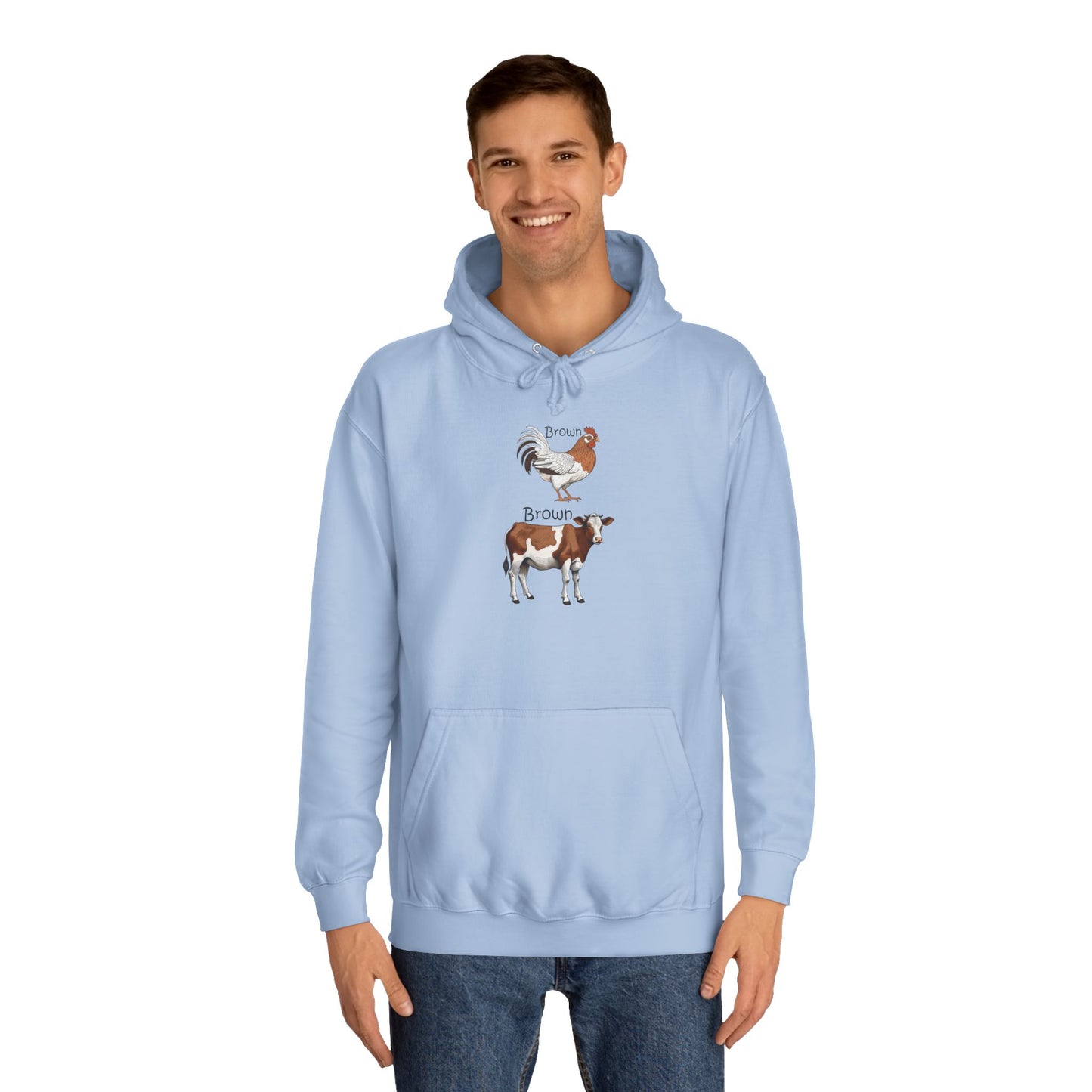 Brown Chicken, Brown Cow! Hoodie | Funny Humor Sweatshirt | Pun Gift | College Hoodie | Pacific NW Gear Co.