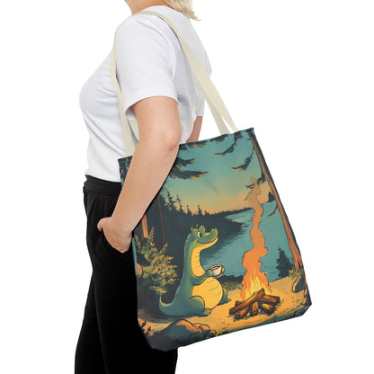 The Camp Loch Ness Tote | Nessie Graphic Bag | Camping with Nessie | By PNW Gear Co