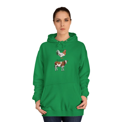 Brown Chicken, Brown Cow! Hoodie | Funny Humor Sweatshirt | Pun Gift | College Hoodie | Pacific NW Gear Co.