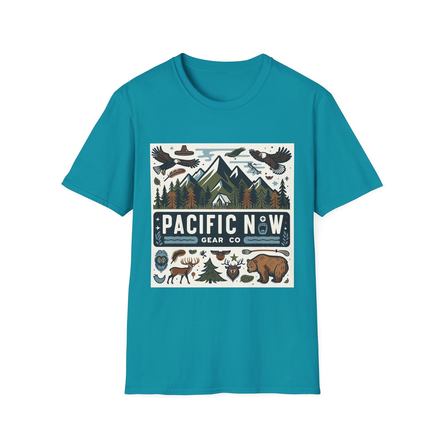 Pacific Adventure Tee | Retro Camping Shirt | Travel Tee | Outdoor Graphic Tee | Pacific NW Gear Co.