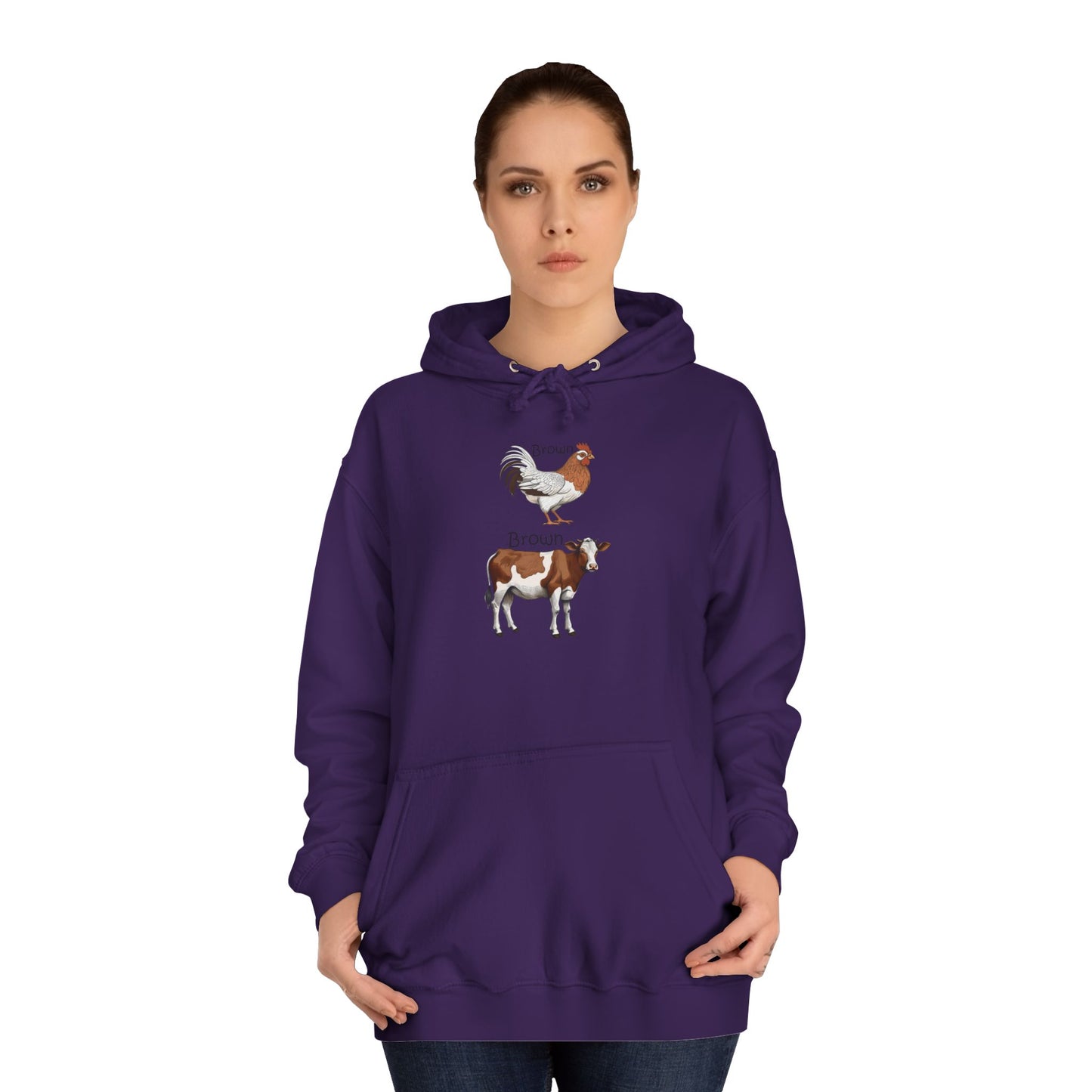 Brown Chicken, Brown Cow! Hoodie | Funny Humor Sweatshirt | Pun Gift | College Hoodie | Pacific NW Gear Co.
