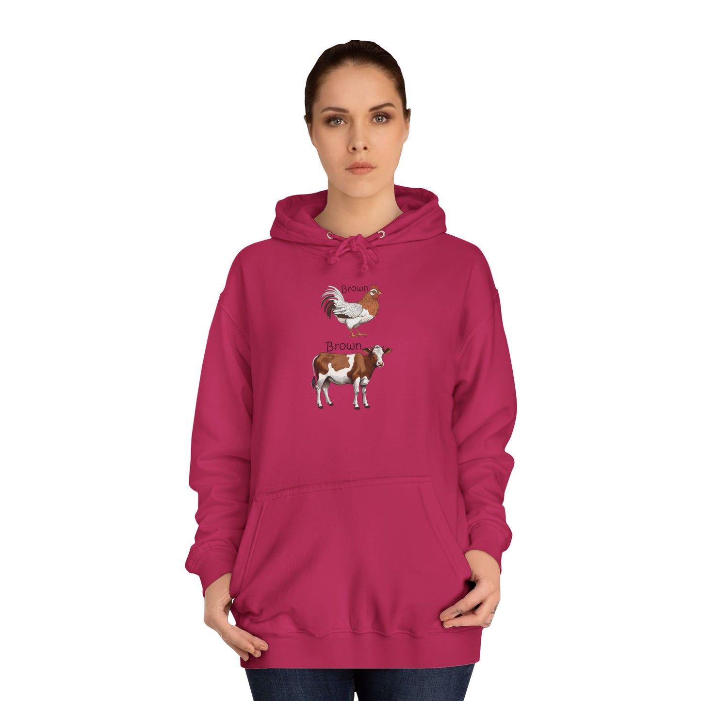 Brown Chicken, Brown Cow! Hoodie | Funny Humor Sweatshirt | Pun Gift | College Hoodie | Pacific NW Gear Co.