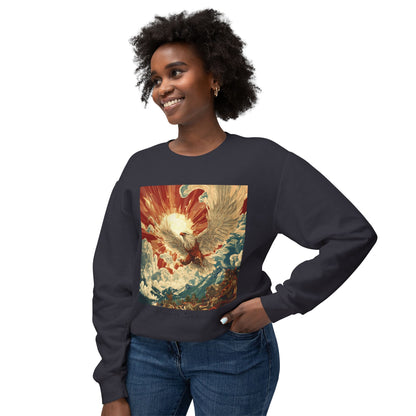 Rising Sun Crewneck Sweatshirt | Unisex Lightweight Sweater | PNW Gear Co.