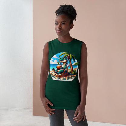 Rex On The Beach Tank Top | Funny T-Rex Shirt | Beach Vacation Tee | Dinosaur Gift | Pacific NW Gear Co.