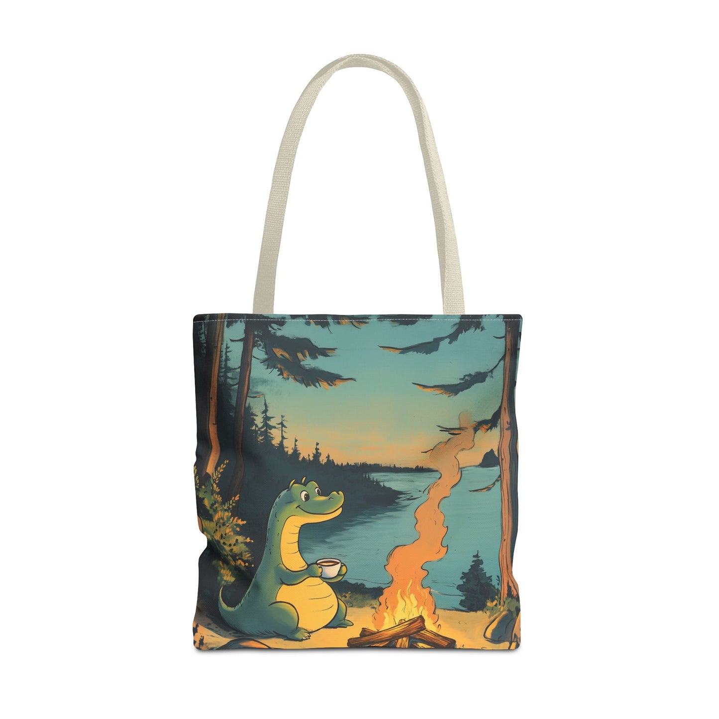 The Camp Loch Ness Tote | Nessie Graphic Bag | Camping with Nessie | By PNW Gear Co