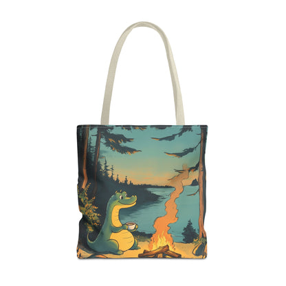 The Camp Loch Ness Tote | Nessie Graphic Bag | Camping with Nessie | By PNW Gear Co