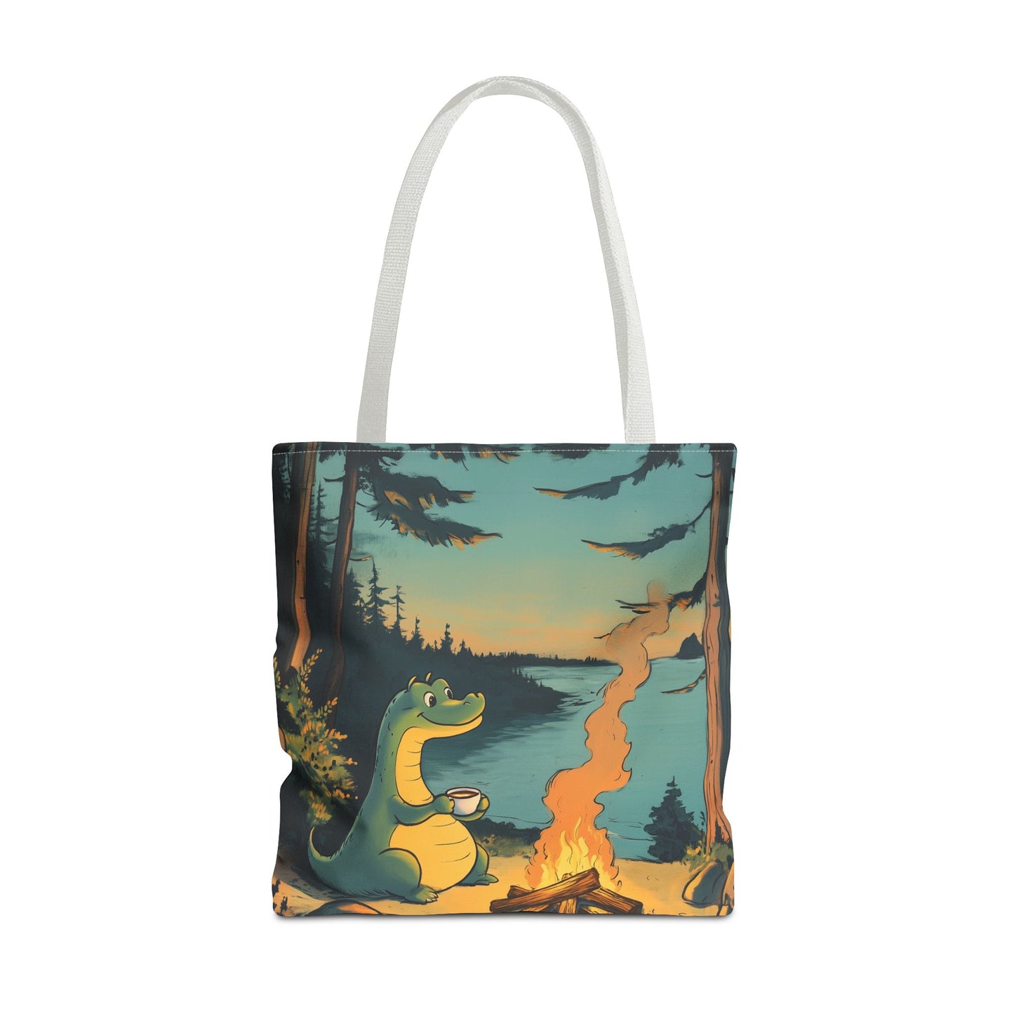 The Camp Loch Ness Tote | Nessie Graphic Bag | Camping with Nessie | By PNW Gear Co