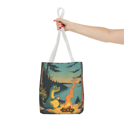 The Camp Loch Ness Tote | Nessie Graphic Bag | Camping with Nessie | By PNW Gear Co