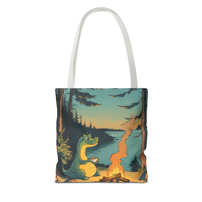The Camp Loch Ness Tote | Nessie Graphic Bag | Camping with Nessie | By PNW Gear Co