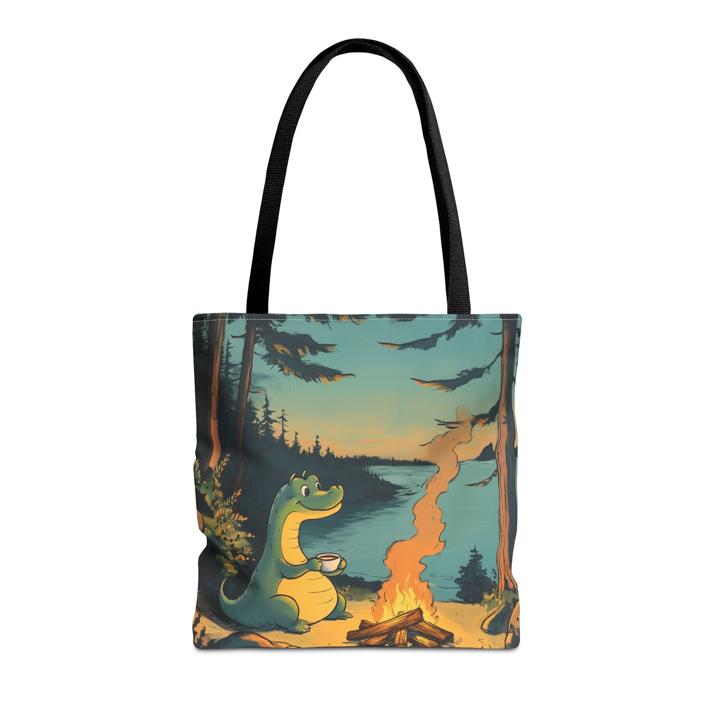 The Camp Loch Ness Tote | Nessie Graphic Bag | Camping with Nessie | By PNW Gear Co