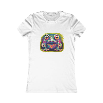 Geo Neon Tree Frog Tee | Funky Frog Top | Women's Nature Tee | Quirky Animal Gift | Pacific NW Gear Co