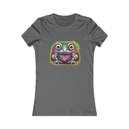 Geo Neon Tree Frog Tee | Funky Frog Top | Women's Nature Tee | Quirky Animal Gift | Pacific NW Gear Co