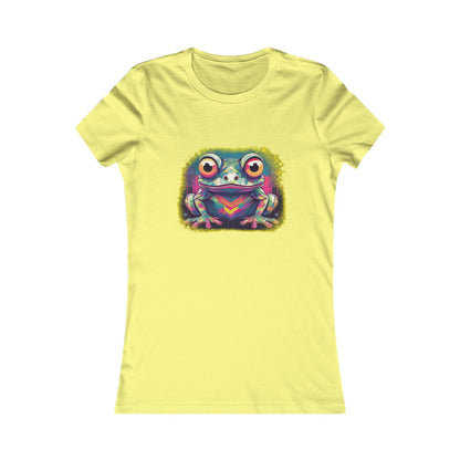 Geo Neon Tree Frog Tee | Funky Frog Top | Women's Nature Tee | Quirky Animal Gift | Pacific NW Gear Co