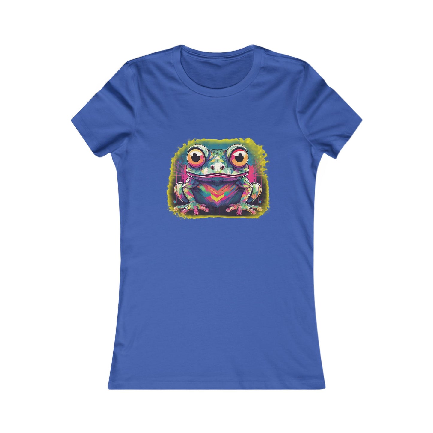 Geo Neon Tree Frog Tee | Funky Frog Top | Women's Nature Tee | Quirky Animal Gift | Pacific NW Gear Co
